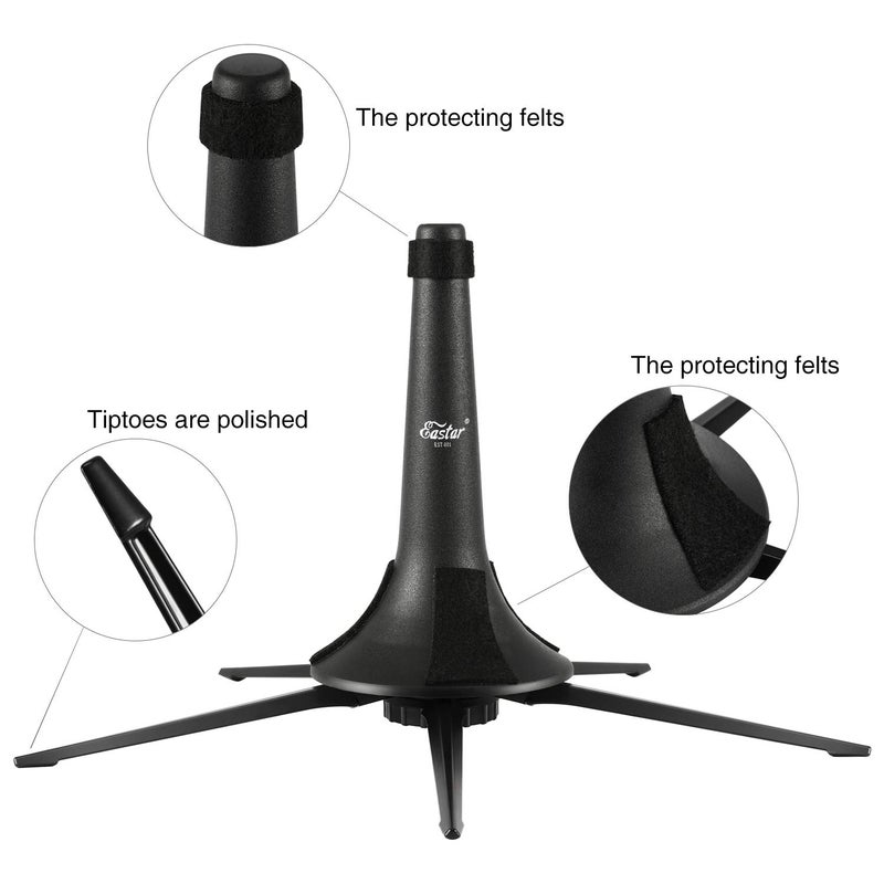 Eastar Trumpet Stand Portable Trumpet Holder Foldable Metal 5-Legs Stand for Brass Instruments, EST-001 - Image 2